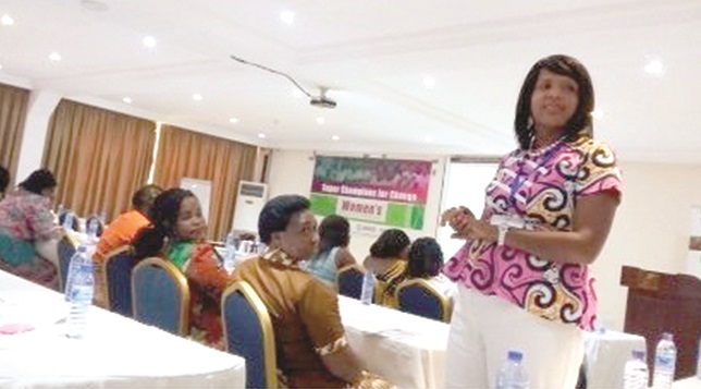 Some project leaders interacting with women at the Super Champions for Change conference